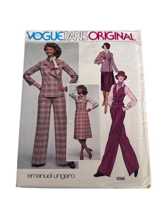 Vogue Other - Vogue Paris Original Sewing Pattern 1268 Designer Power Suit Blazer Vintage 1970